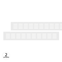 Вентиляционная решетка Благовест белая (400x60 мм) (2шт.)