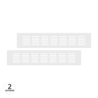 Вентиляционная решетка Благовест белая (300x60 мм) (2шт.)