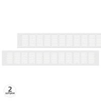 Вентиляционная решетка Благовест 80x500, белая (2шт.)