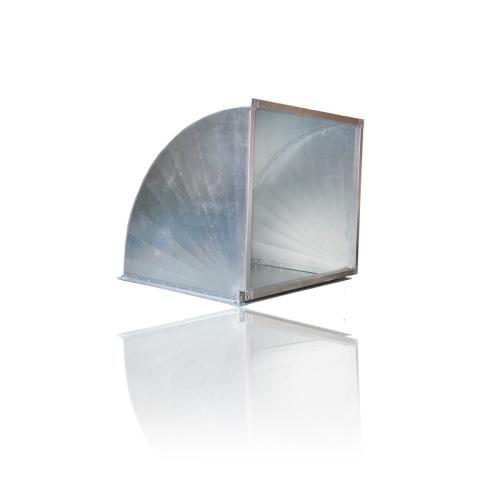 Отвод 90º прямоугольный (оц. сталь) (500х250 мм)