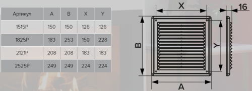 Вентиляционная решетка ЭРА 2525Р