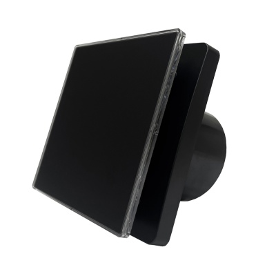 Вытяжной вентилятор с обратным клапаном Seicoi 100 Matt Black Glass SNAD04-01