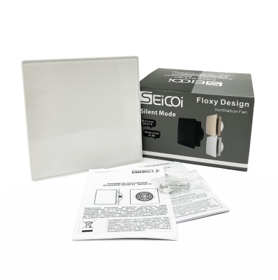 Накладной вентилятор Seicoi Floxy Design 100 White glass (SMAD04-01G-W)