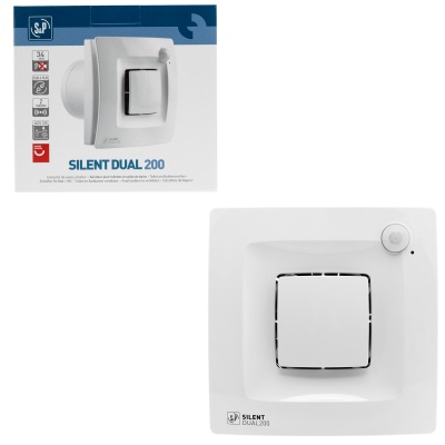 Вытяжной вентилятор с обратным клапаном Soler Palau SILENT DUAL 200