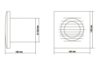 Накладной вентилятор Europlast Т100