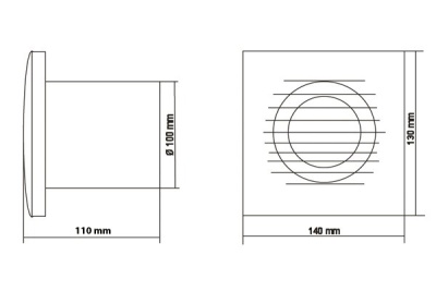 Вытяжной вентилятор Europlast E100S серебро